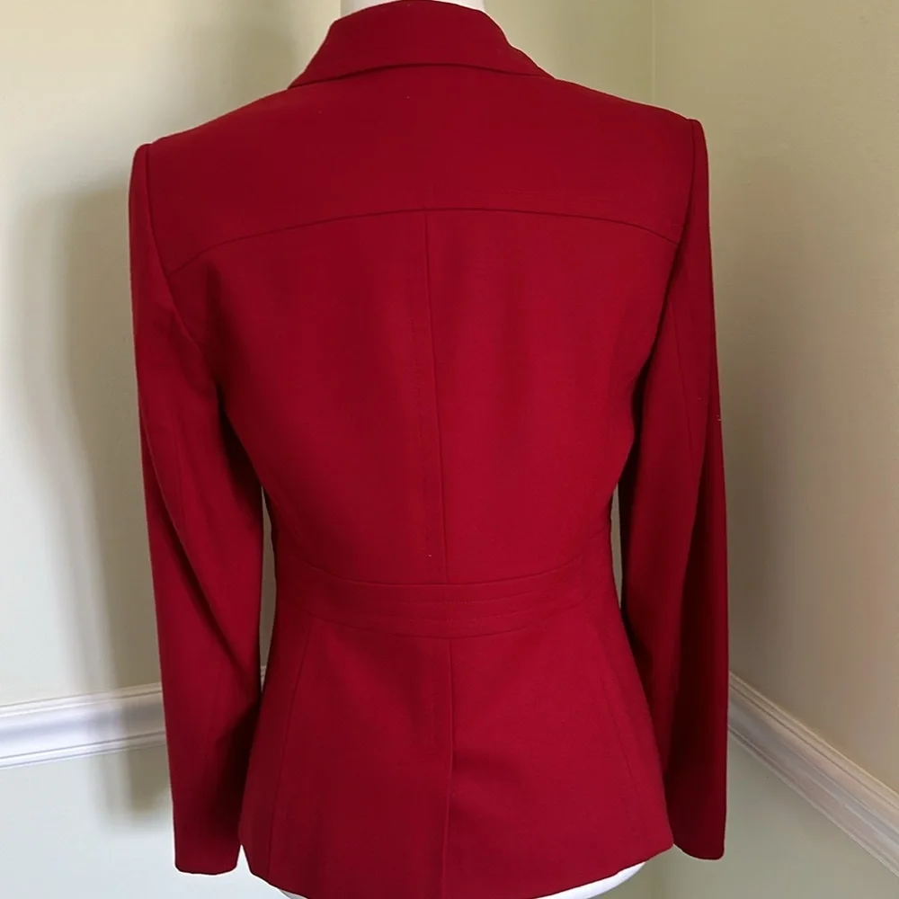 TALBOTS Red Fitted Wool Jacket - Picture 4 of 6